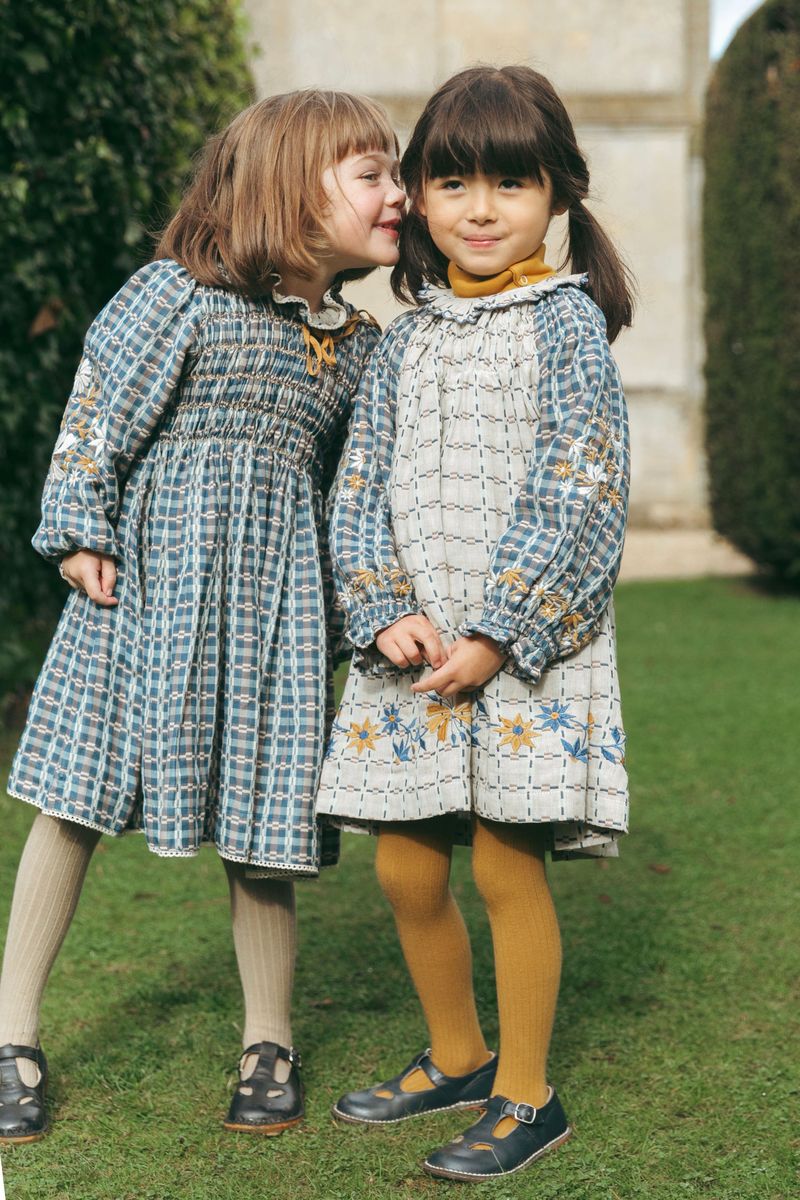 LALI KIDS TULIP DRESS / DOUBLE SIDED YARN DYE