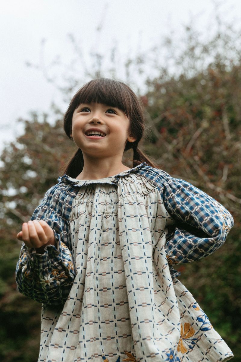 LALI KIDS TULIP DRESS / DOUBLE SIDED YARN DYE