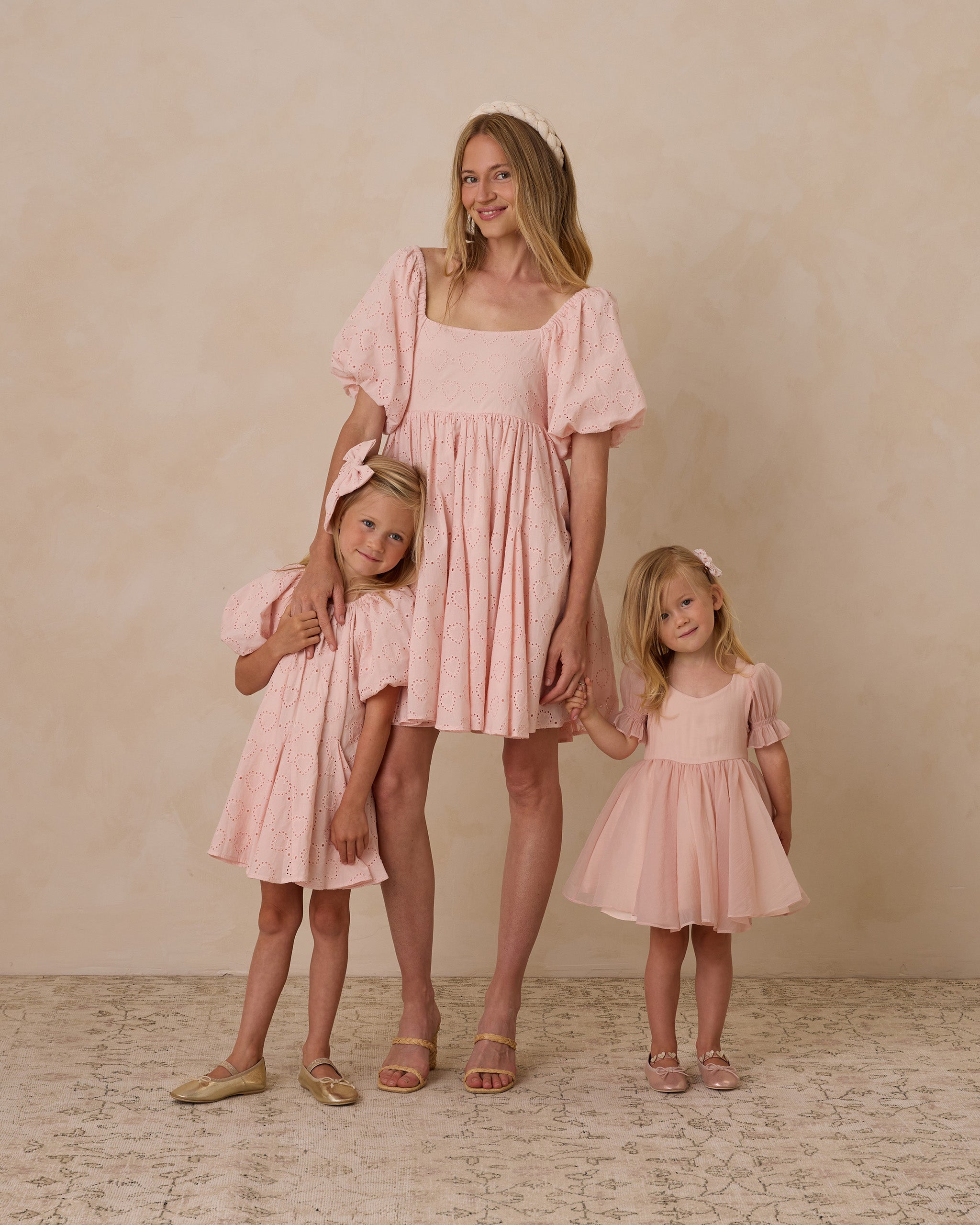 NORALEE VALENTINE DRESS / BUBBLEGUM - Milk + Bots NORALEE VALENTINE DRESS / BUBBLEGUM - Milk + Bots