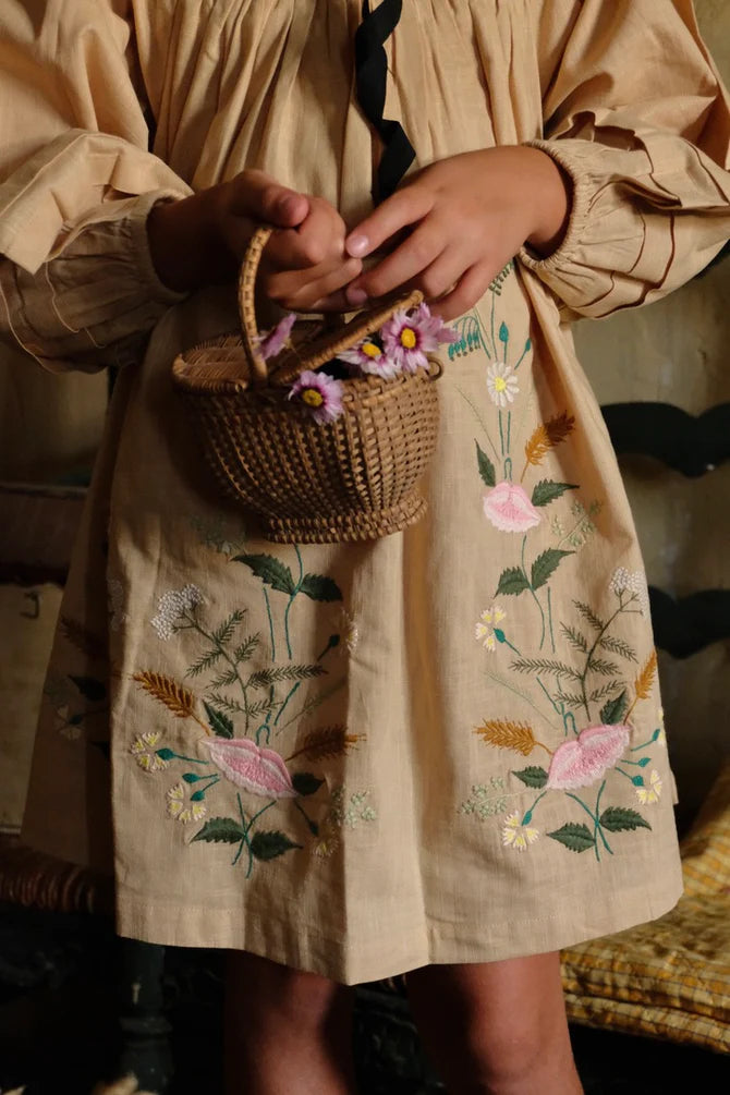 ワンピース Bonjour diary HANDSMOCK DRESS 2y 2024aw ワンピース ワンピース Bonjour diary HANDSMOCK DRESS 2y 2024aw ワンピース