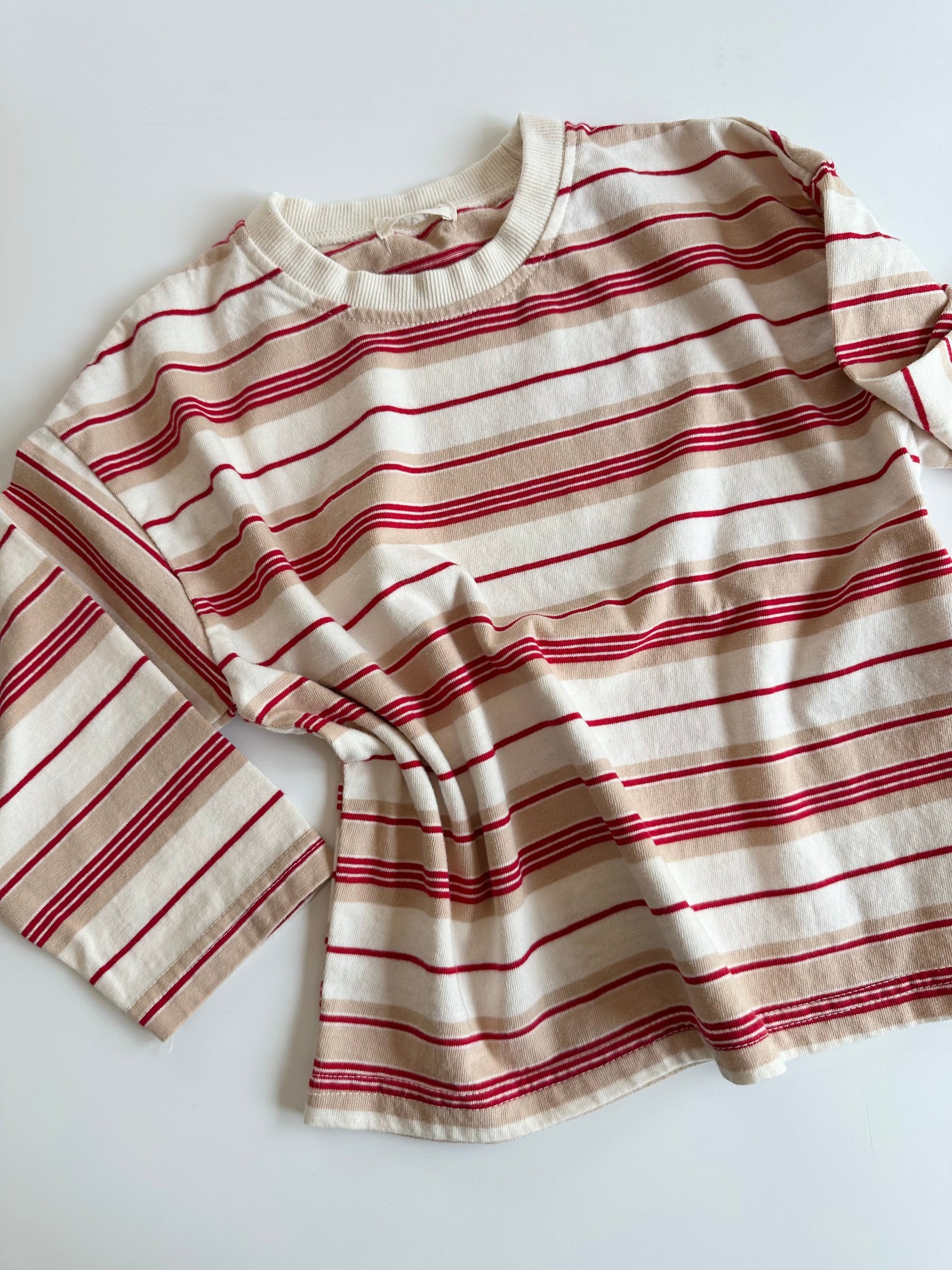 FIELD TRIP LONG SLEEVE TEE / VINTAGE RED STRIPE