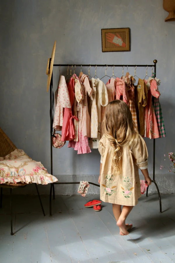 BONJOUR DIARY EMBROIDERED MADELEINE TUNIC / SAND - Milk + Bots