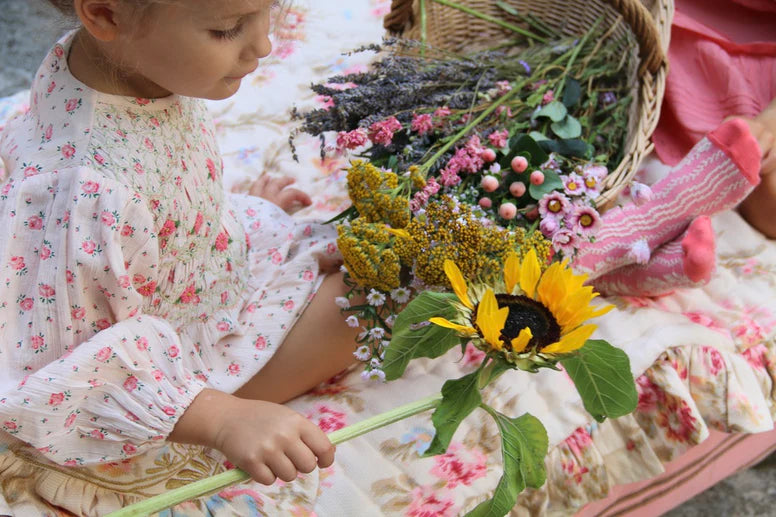 BONJOUR DIARY SMOCKED BLOUSE / ROSA BLOOM