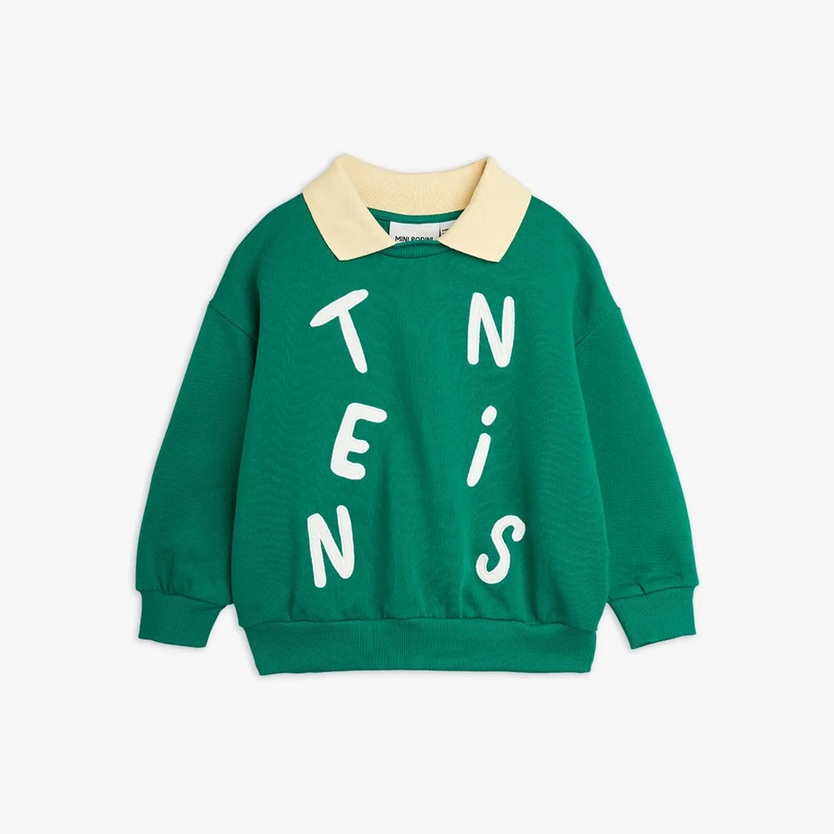 MINI RODINI TENNIS COLLAR SWEATSHIRT / GREEN