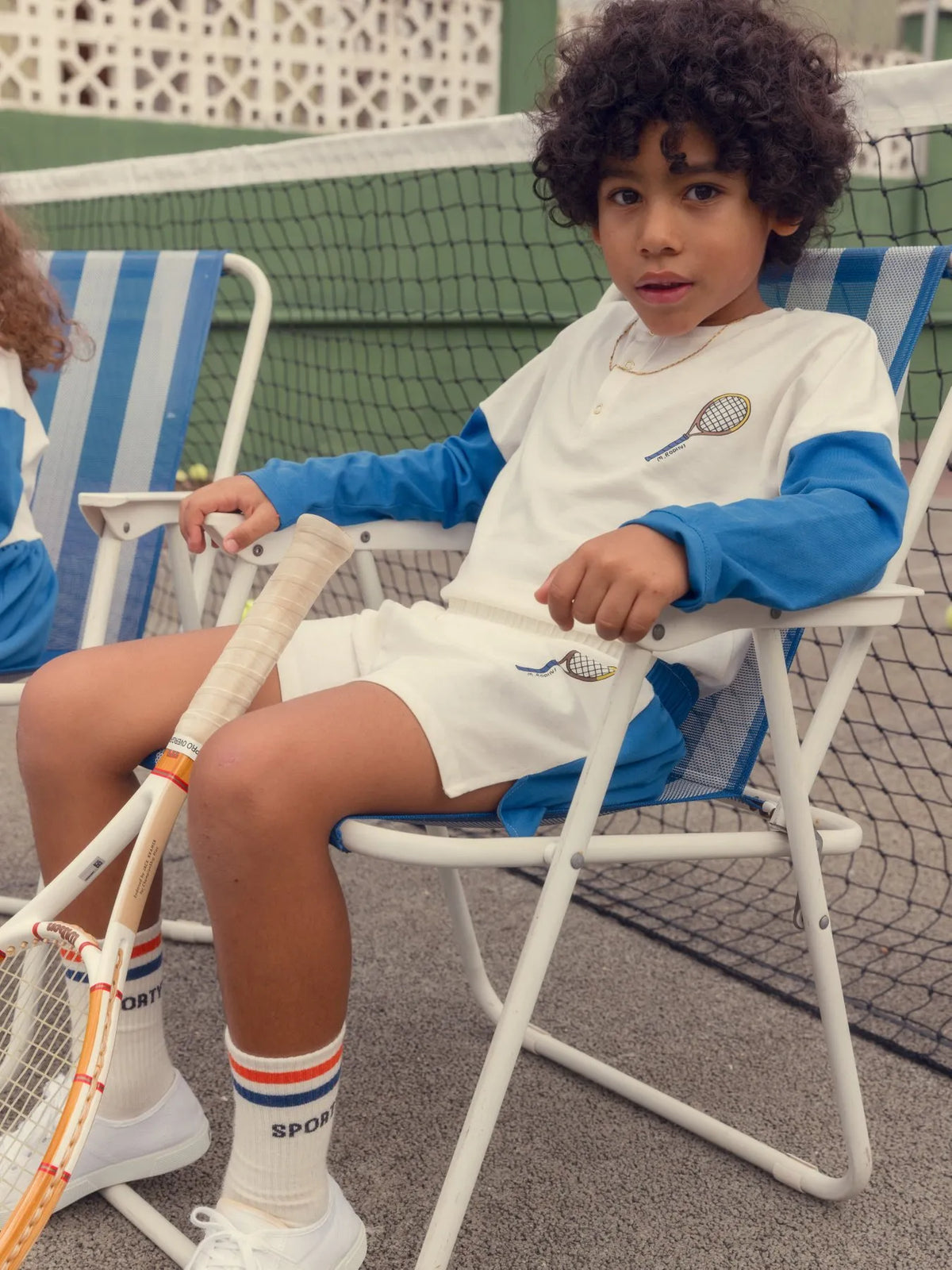 MINI RODINI TENNIS SHORTS / BLUE