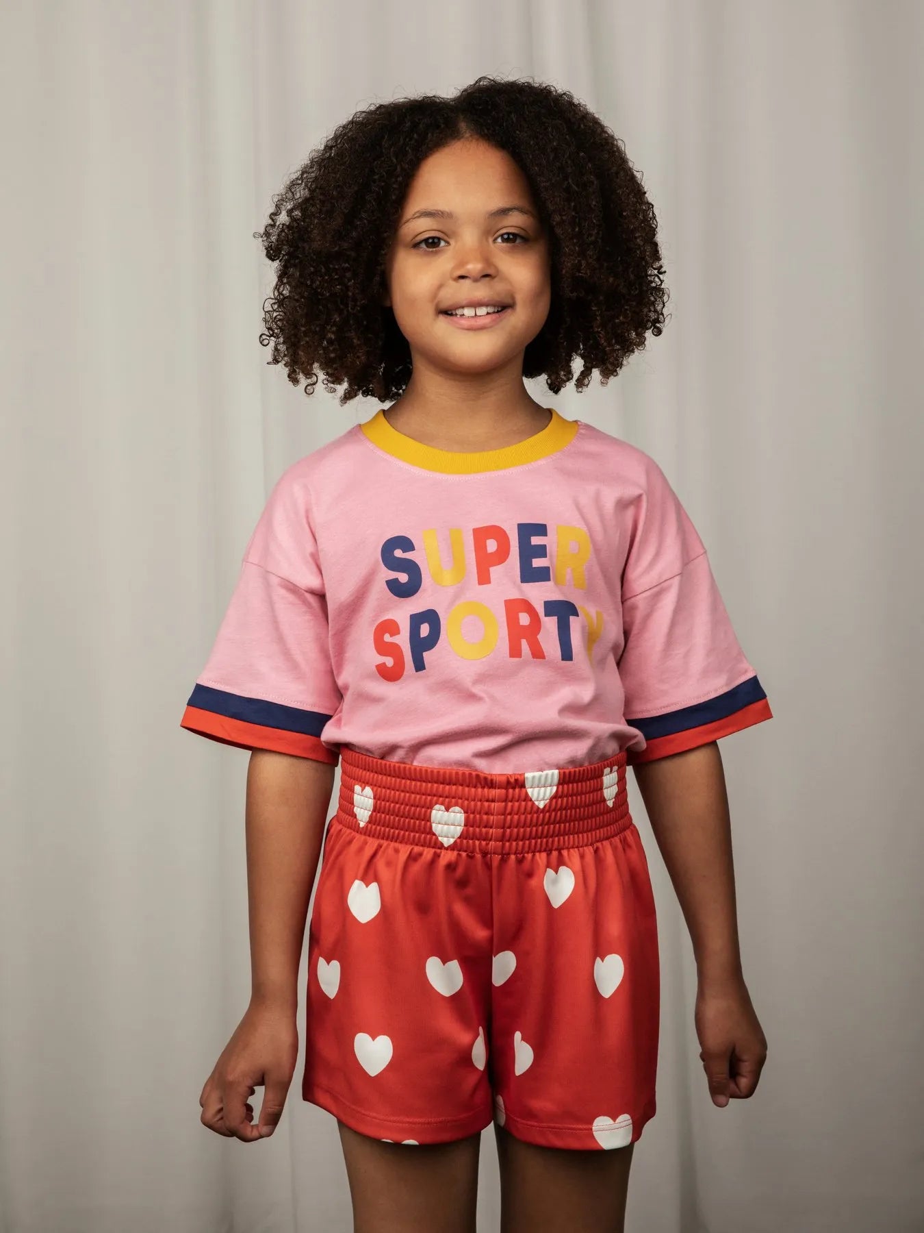 MINI RODINI SUPER SPORTY TEE / PINK - Milk + Bots MINI RODINI SUPER SPORTY TEE / PINK - Milk + Bots