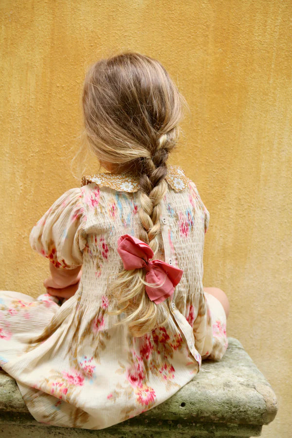 Bonjour diary☆Tunique with Hairclips☆6y BONJOUR DIARY TUNIC + HAIRCLIP / ANTOINETTE PRINT - Milk + Bots