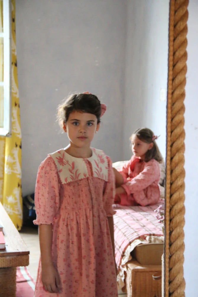 BONJOUR DIARY PINK DENIM TUNIC + BOW / ROSA BLOOM