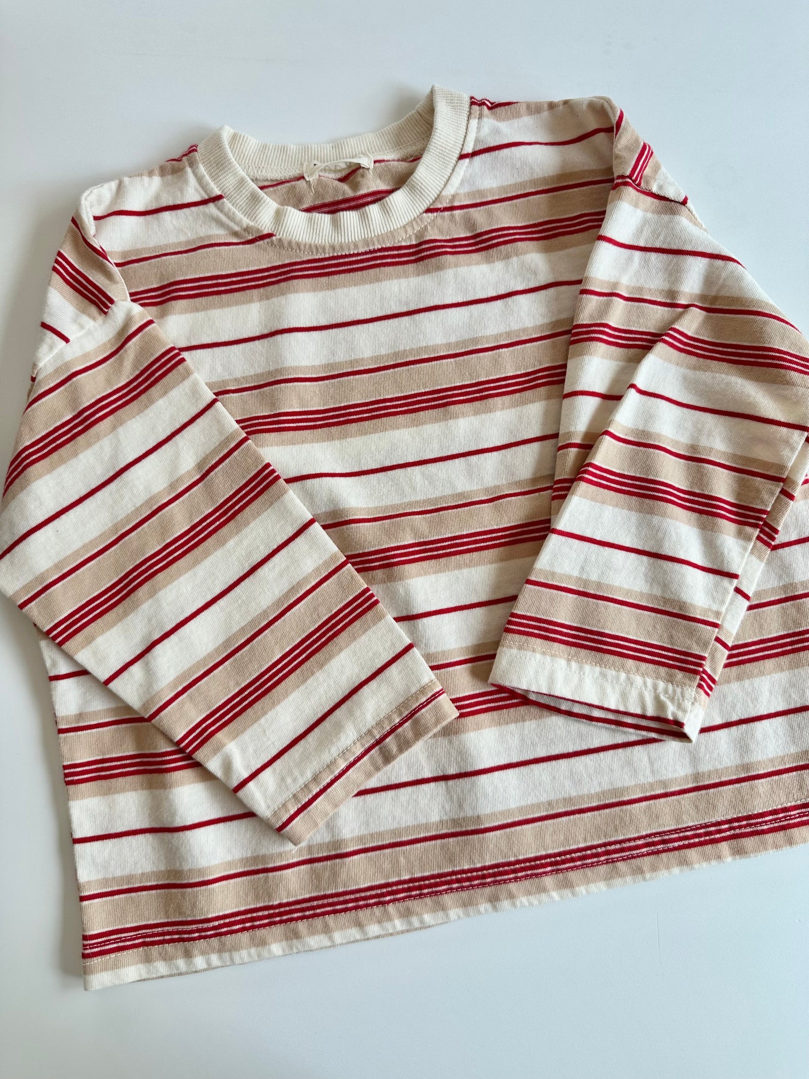 FIELD TRIP LONG SLEEVE TEE / VINTAGE RED STRIPE