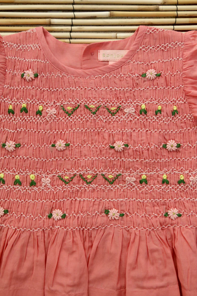 BONJOUR DIARY SUSHI GRENADINE SMOCKED BLOUSE - Milk + Bots