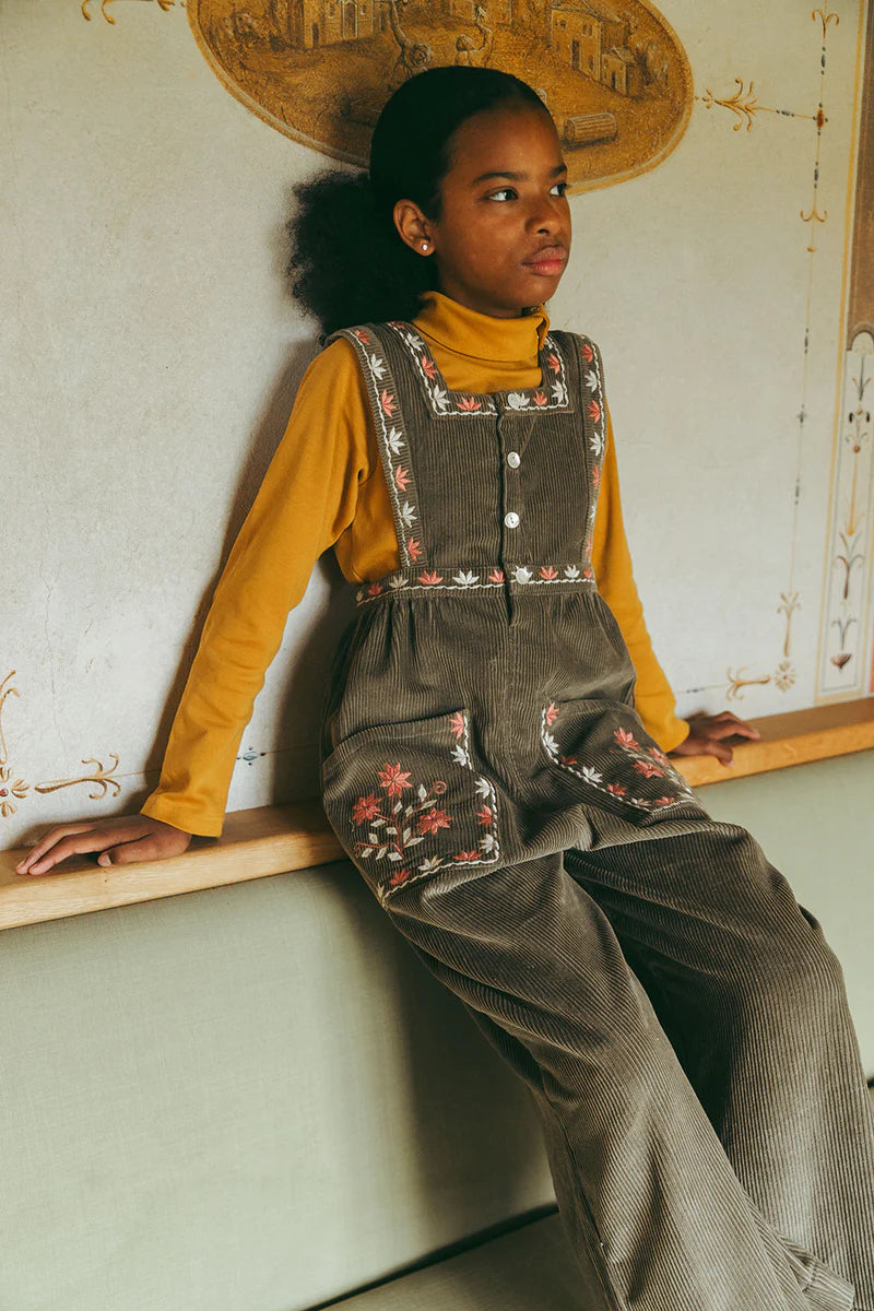 LALI KIDS CLARA ROMPER / CYPRESS CORDUROY