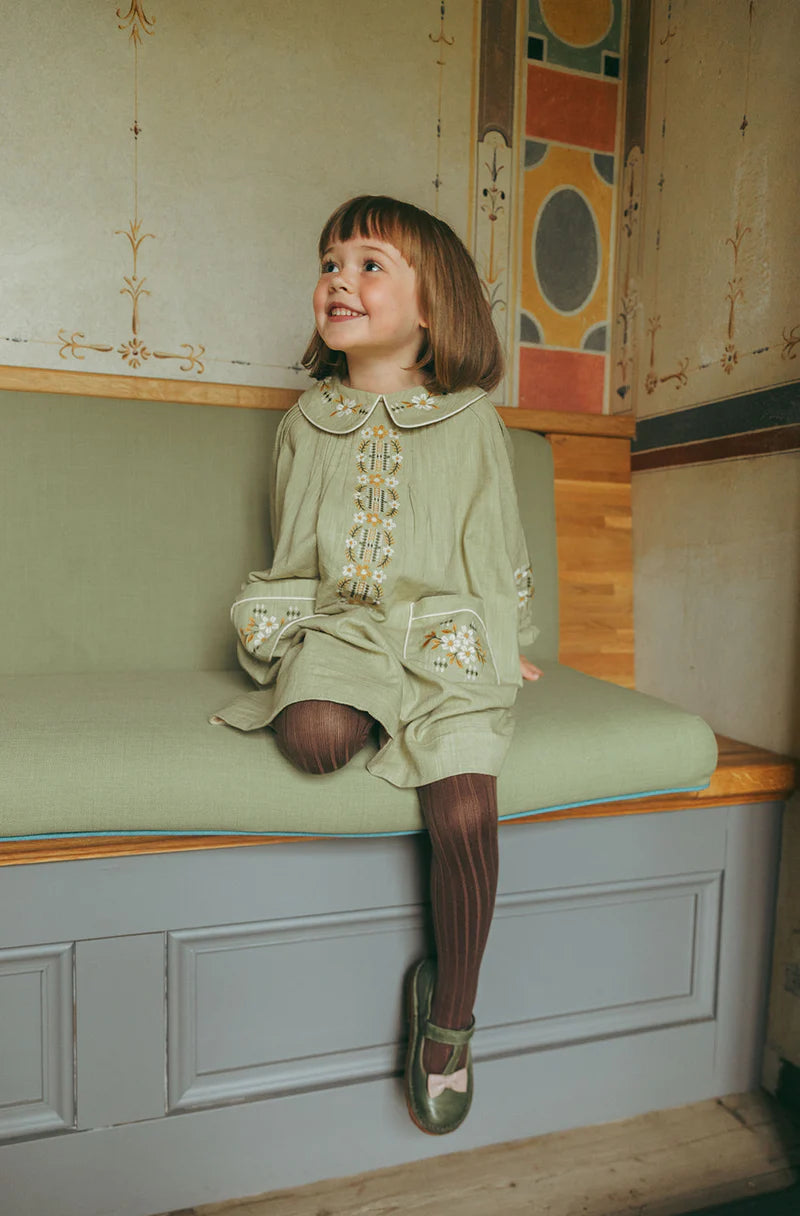 LALI KIDS MARIE DRESS / FADED MOSS