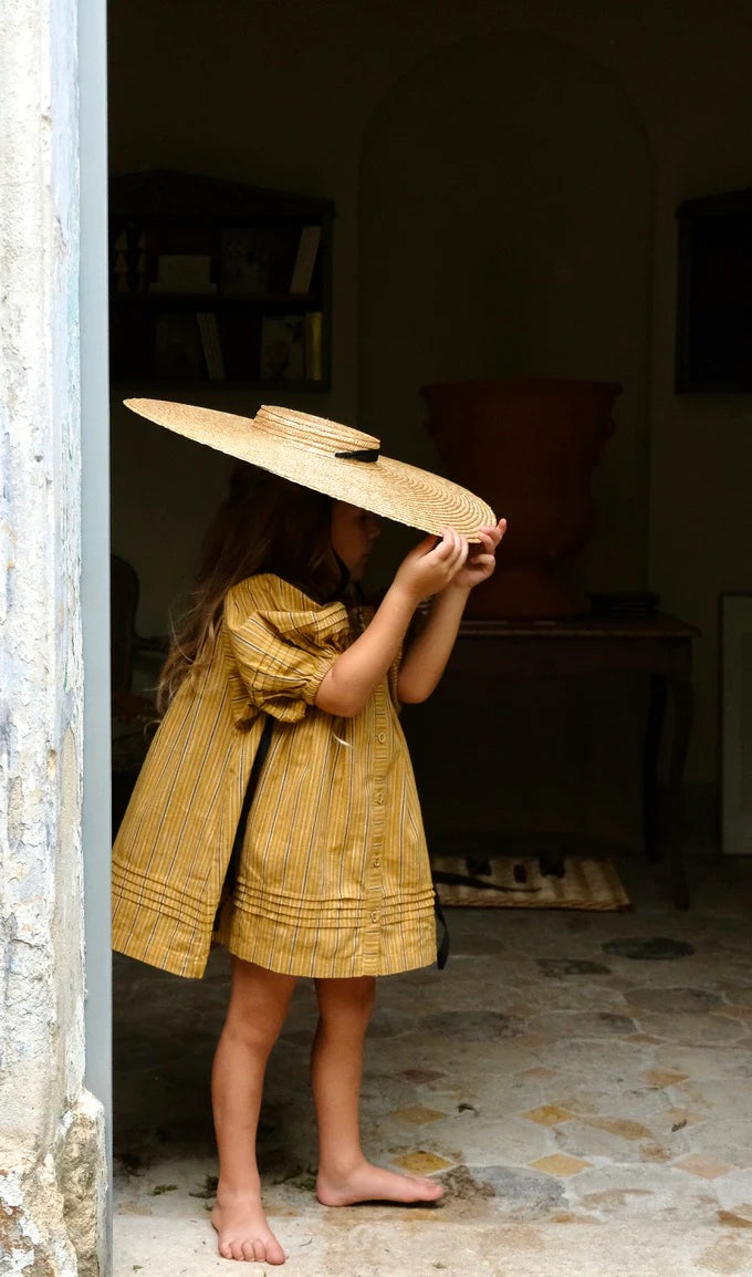 BONJOUR DIARY LONG BLOUSE STRIPED TRANSAT CURRY