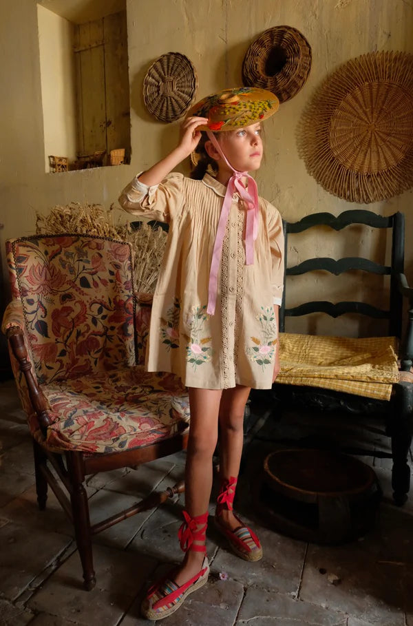 BONJOUR DIARY EMBROIDERED MADELEINE TUNIC / SAND