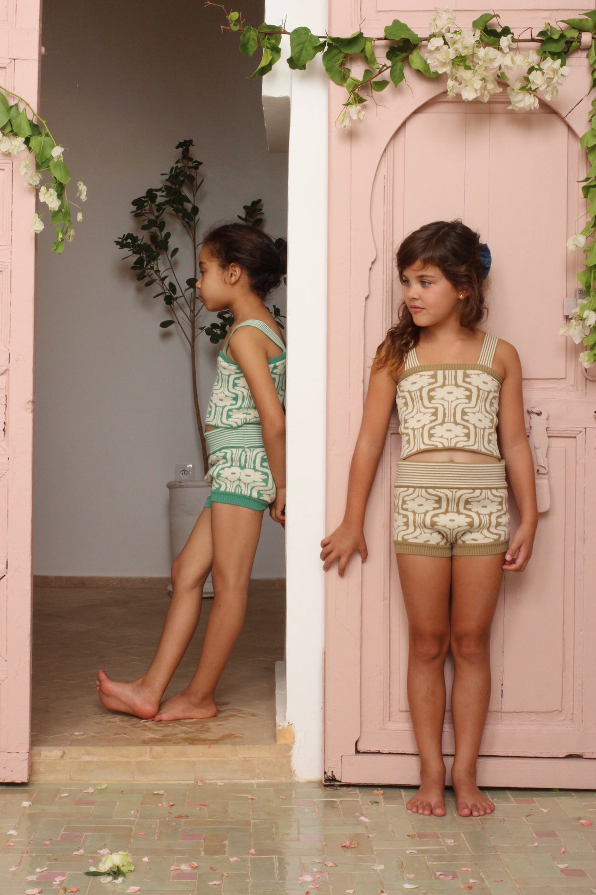 BONJOUR DIARY KNIT SET TOP + BOTTOM / GREEN