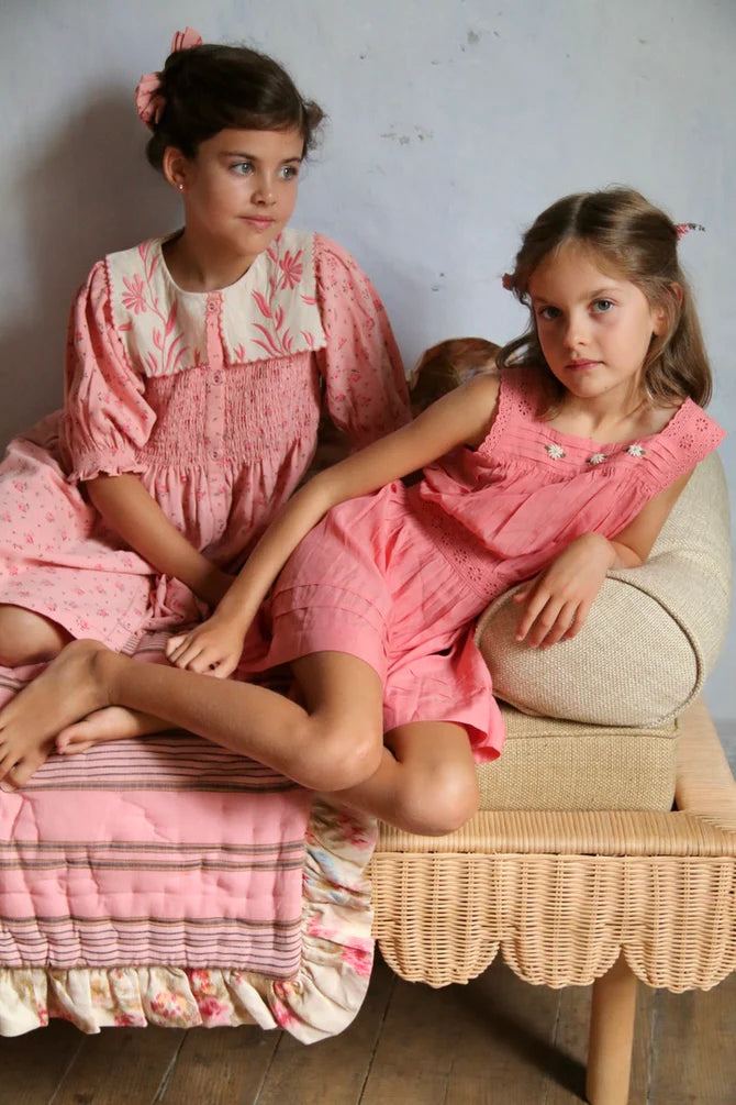 BONJOUR DIARY PINK DENIM TUNIC + BOW / ROSA BLOOM