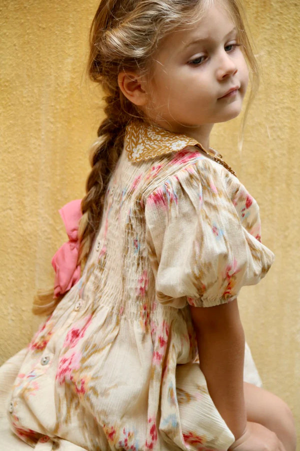 BONJOUR DIARY TUNIC + HAIRCLIP / ANTOINETTE PRINT - Milk + Bots