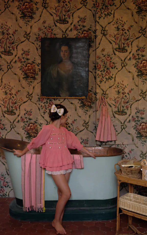 BONJOUR DIARY SUSHI GRENADINE SMOCKED BLOUSE