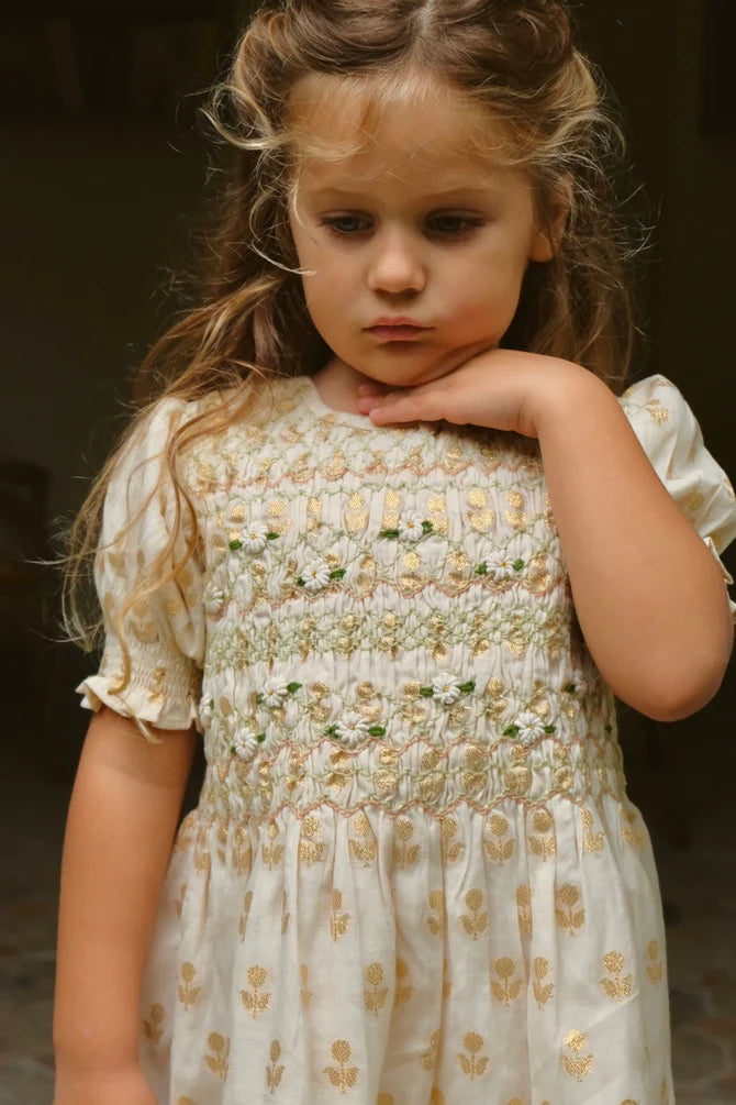 BONJOUR DIARY Smocked meadow blouse / Prairie in bloom