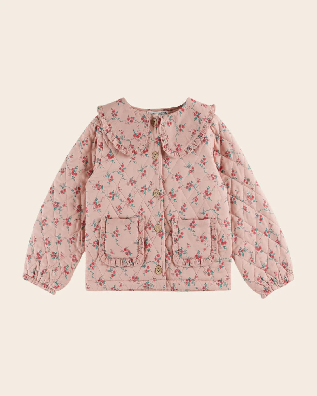 EMILE ET IDA ASTER QUILTED JACKET / RED FLOWERS