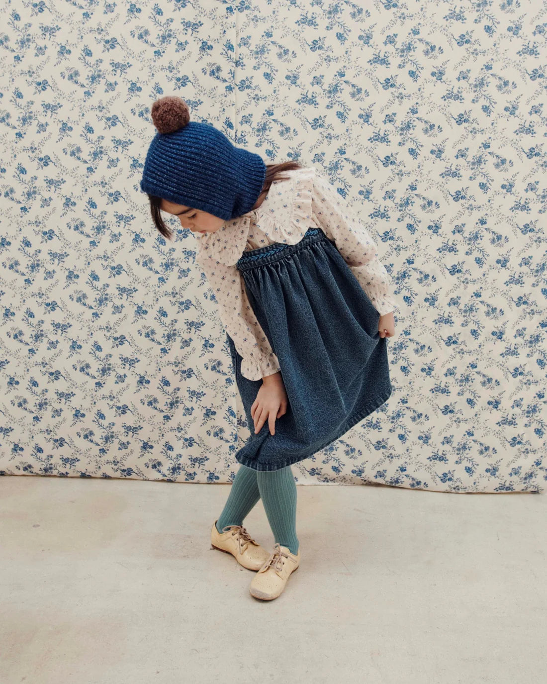 EMILE ET IDA LAZULI BLOUSE / BLUE FLOWERS