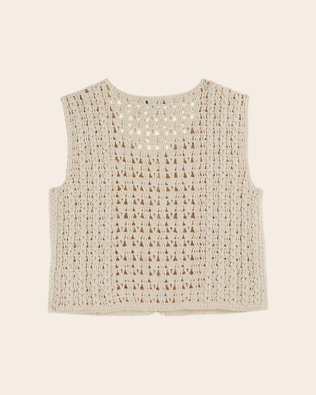 EMILE ET IDA CROCHET EMBROIDERED CARDIGAN VEST