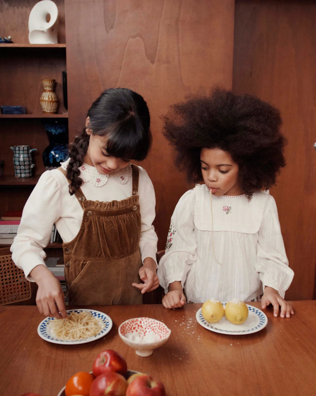 EMILE ET IDA TEXTURED BLOUSE W/ EMBROIDERED FLOWERS