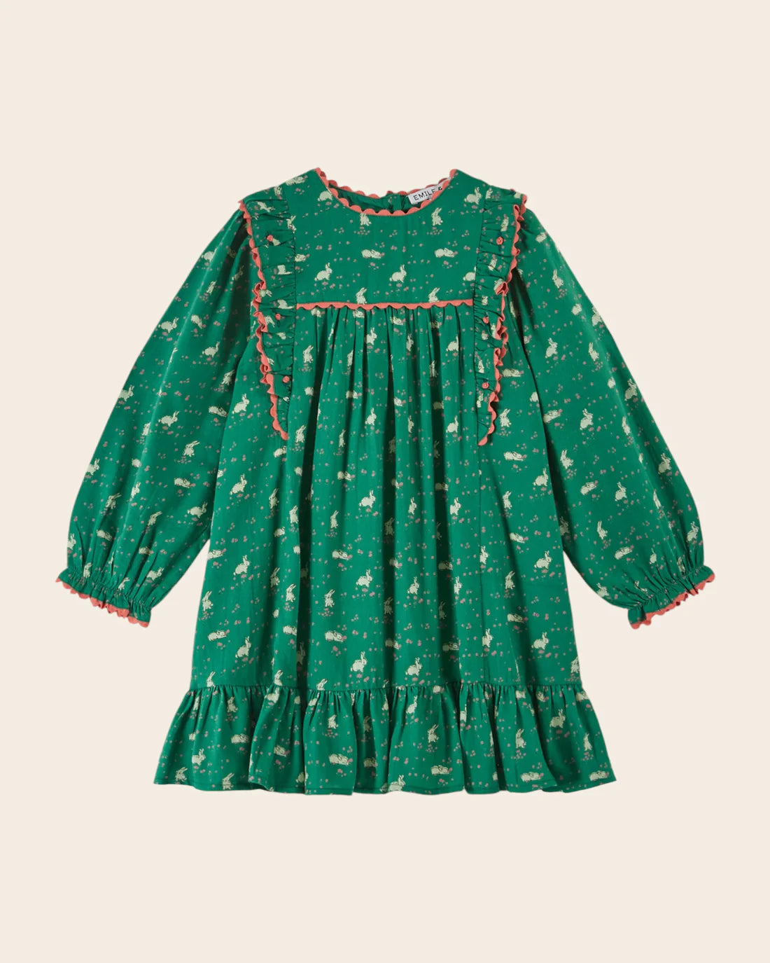 EMILE ET IDA LAPINOU BUNNY DRESS / GREEN