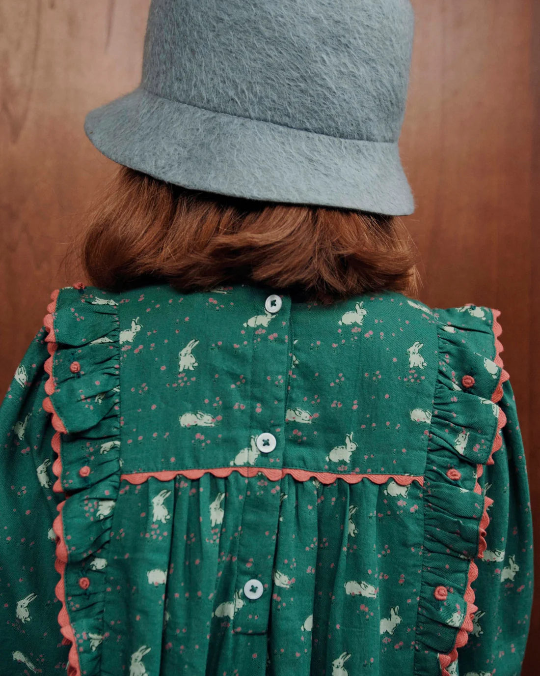 EMILE ET IDA LAPINOU BUNNY DRESS / GREEN
