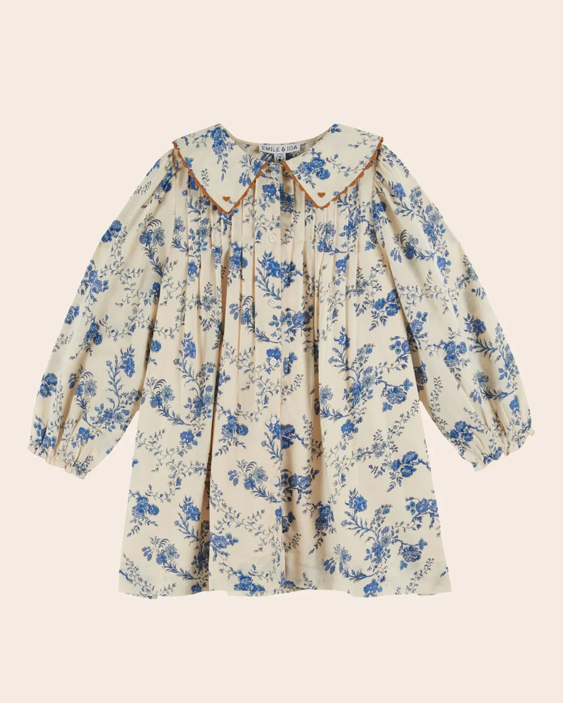 EMILE ET IDA LOOSE FITTING W/ COLLAR DRESS / BLUE ORCHID