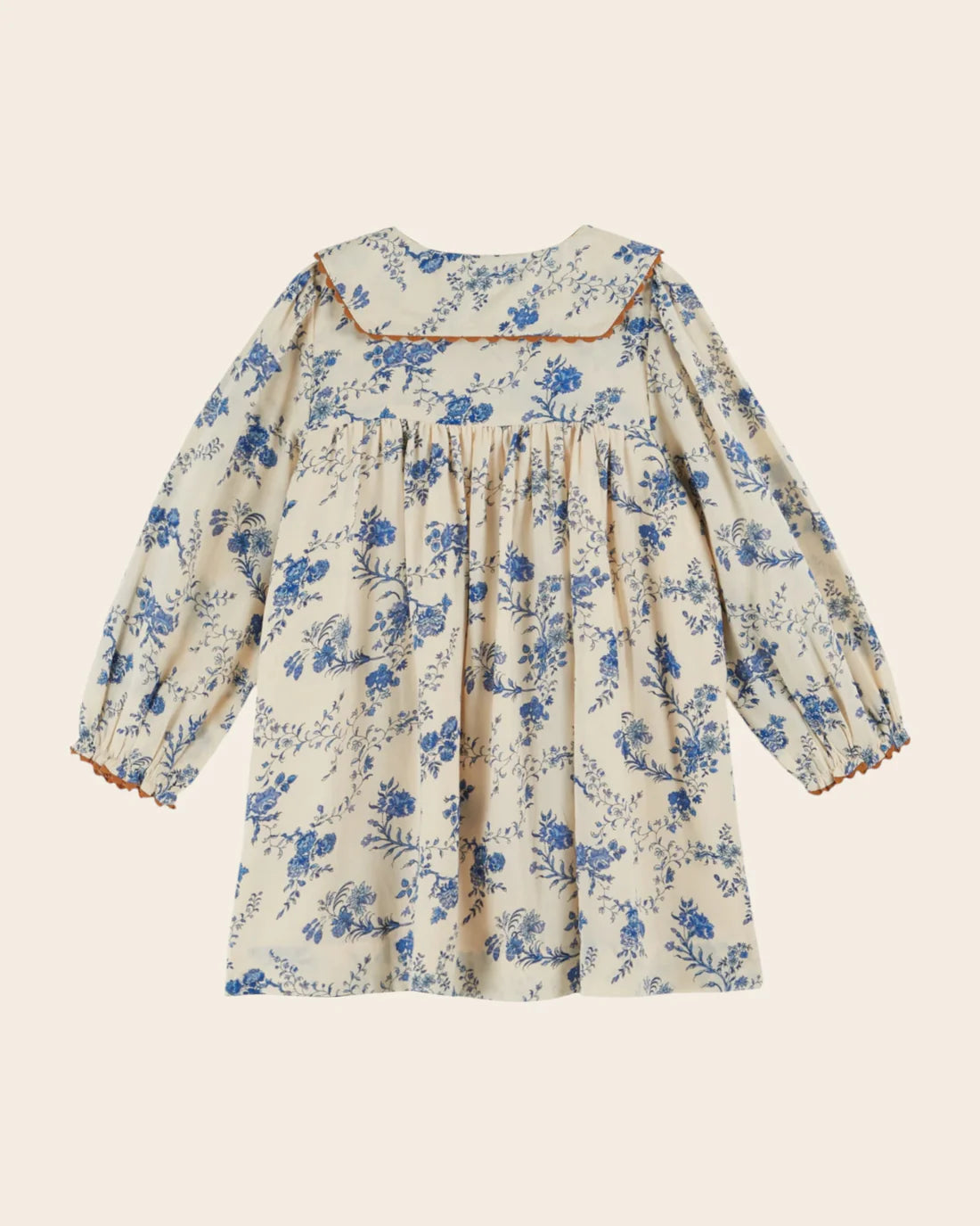 EMILE ET IDA LOOSE FITTING W/ COLLAR DRESS / BLUE ORCHID