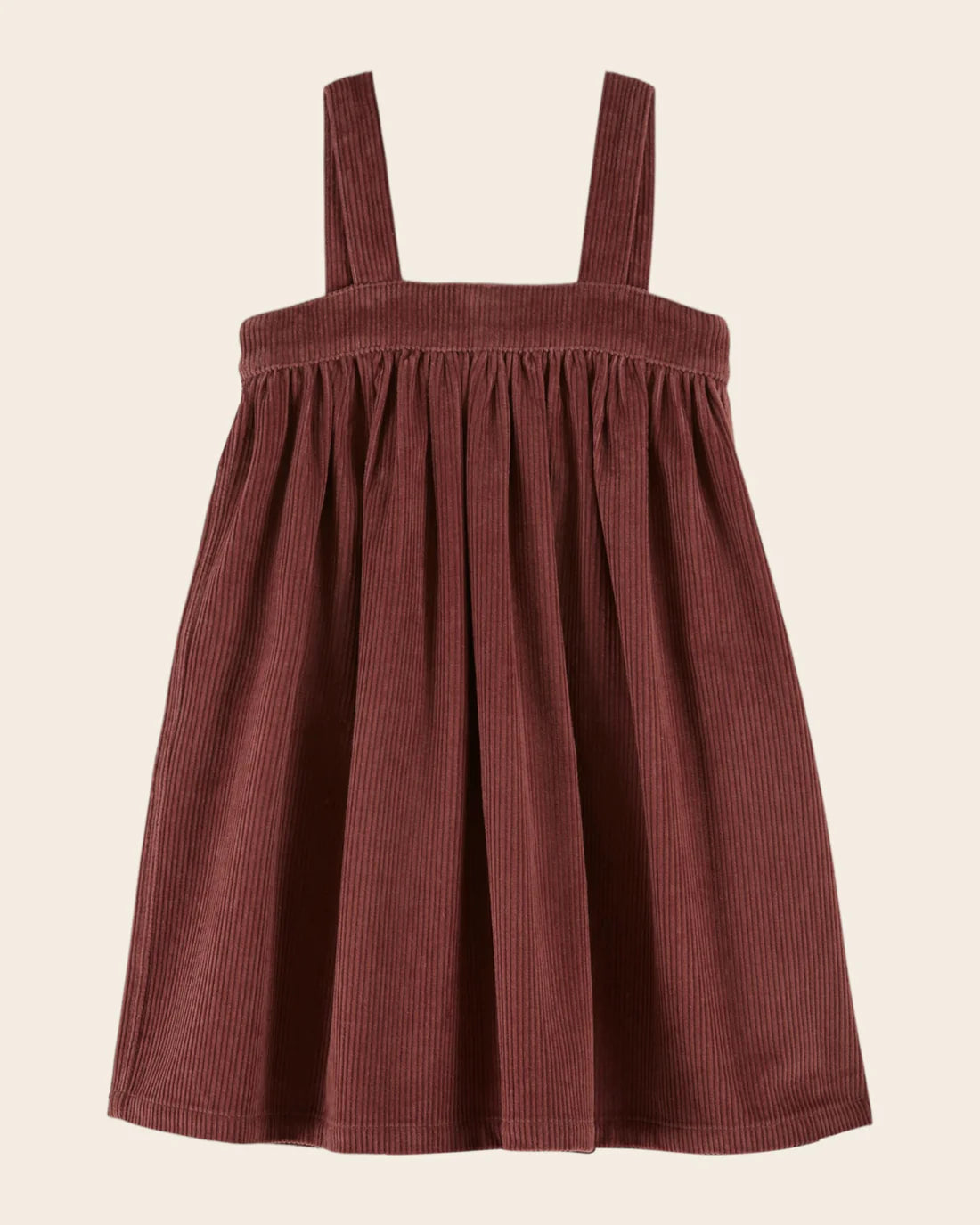EMILE ET IDA CORDUROY PINAFORE DRESS / VIOLINE