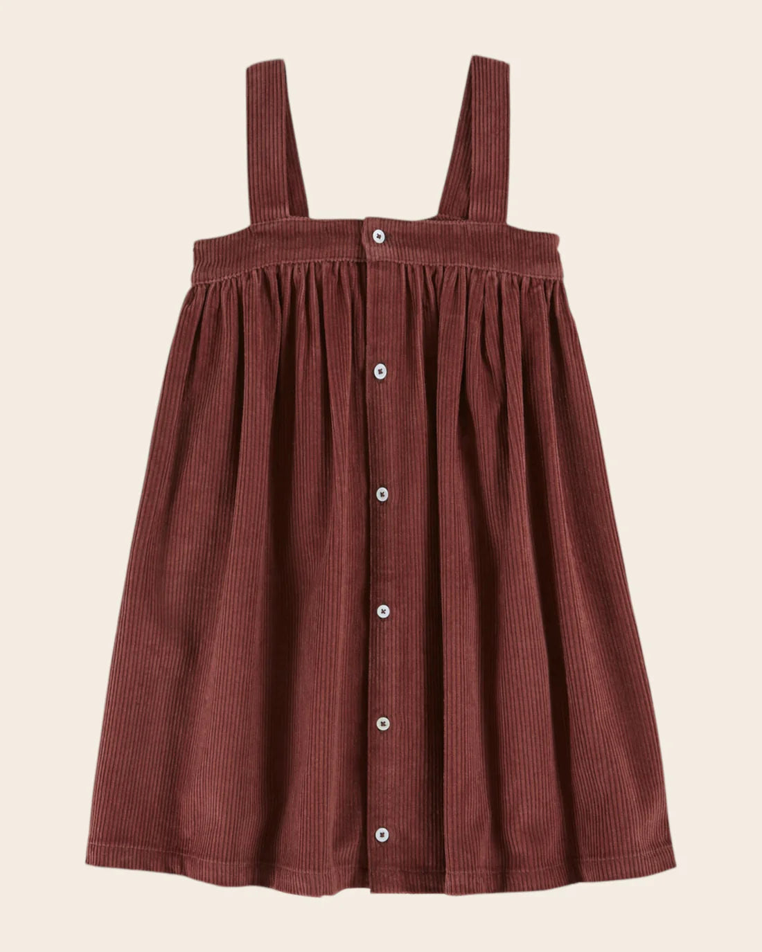 EMILE ET IDA CORDUROY PINAFORE DRESS / VIOLINE