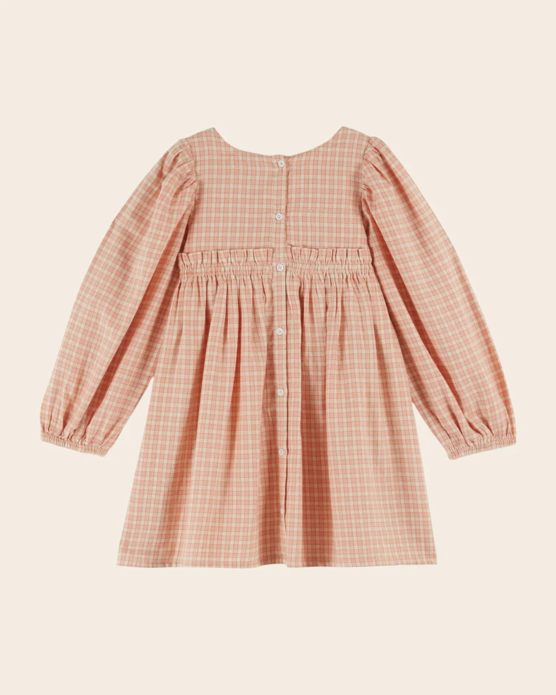 EMILE ET IDA SMOCKED SCHOOL DRESS / PINK CHECK