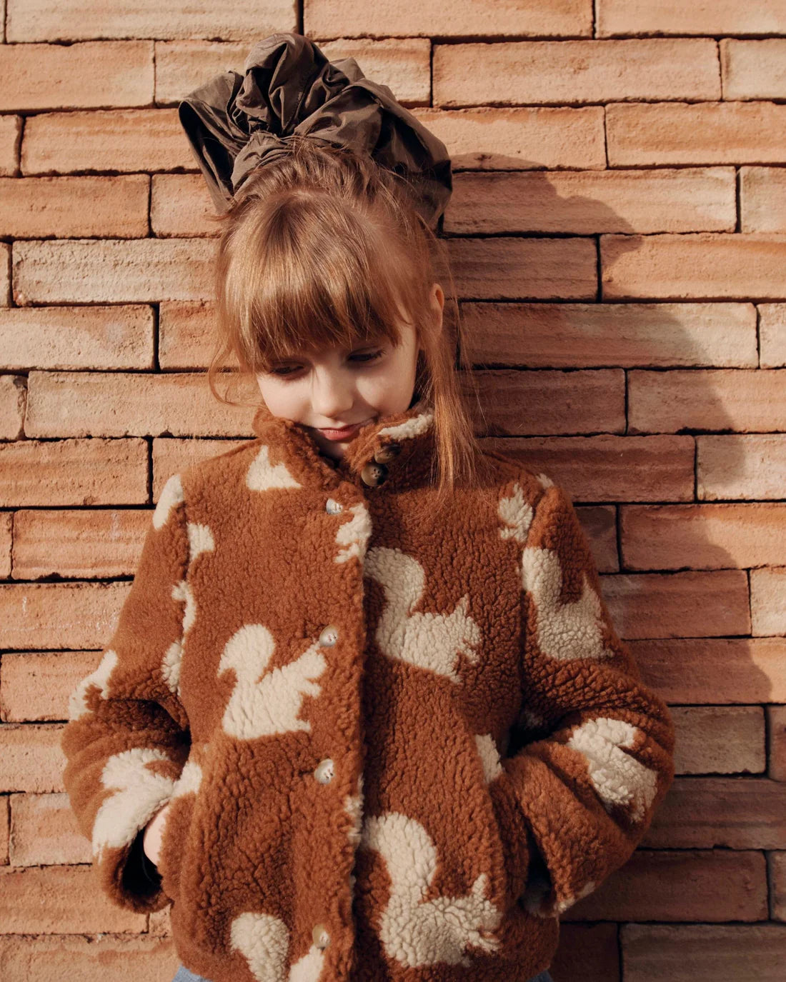 EMILE ET IDA SQUIRREL FAUX FUR COAT / PECAN