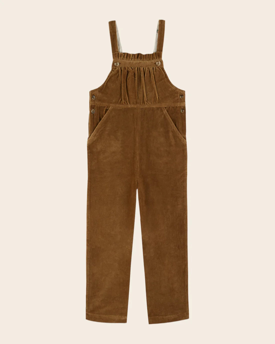 EMILE ET IDA BRONZE VELVET OVERALLS