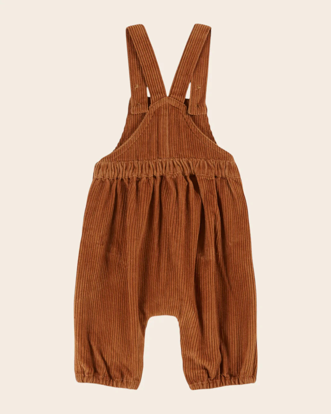 EMILE ET IDA Caramel CORDUROY flower pockets dungarees