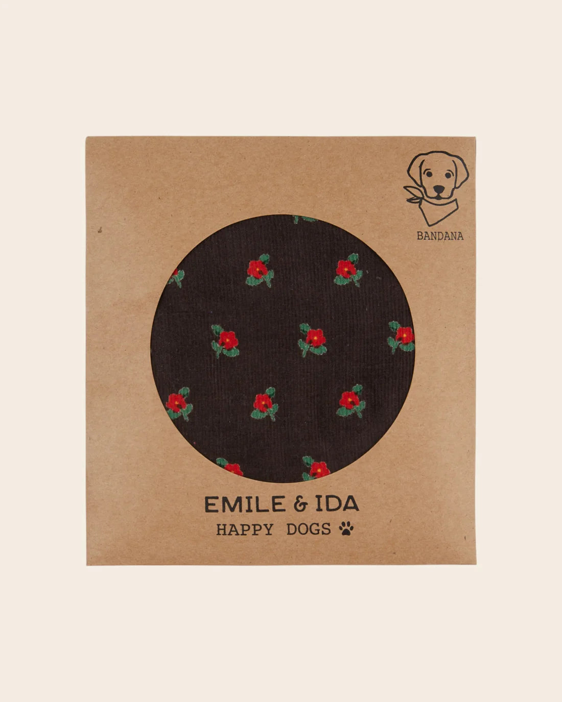 EMILE ET IDA DOG BANDANA / BLACK POPPY