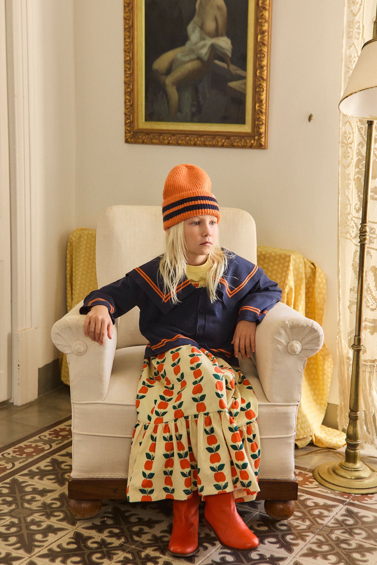 TINYCOTTONS STRIPES BEANIE / SUMMER RED