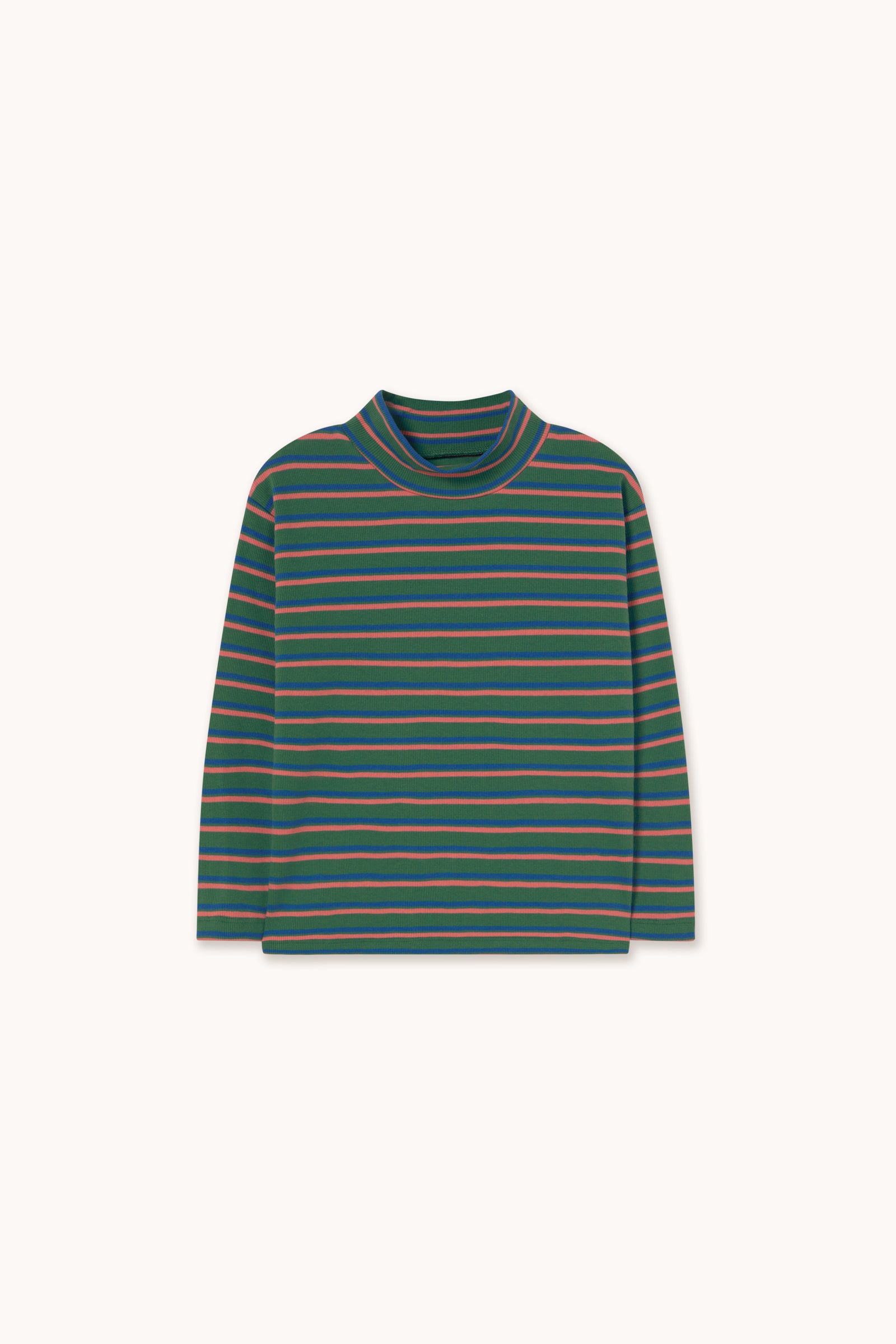TINYCOTTONS DUO STRIPES RIB MOCKNECK SHIRT