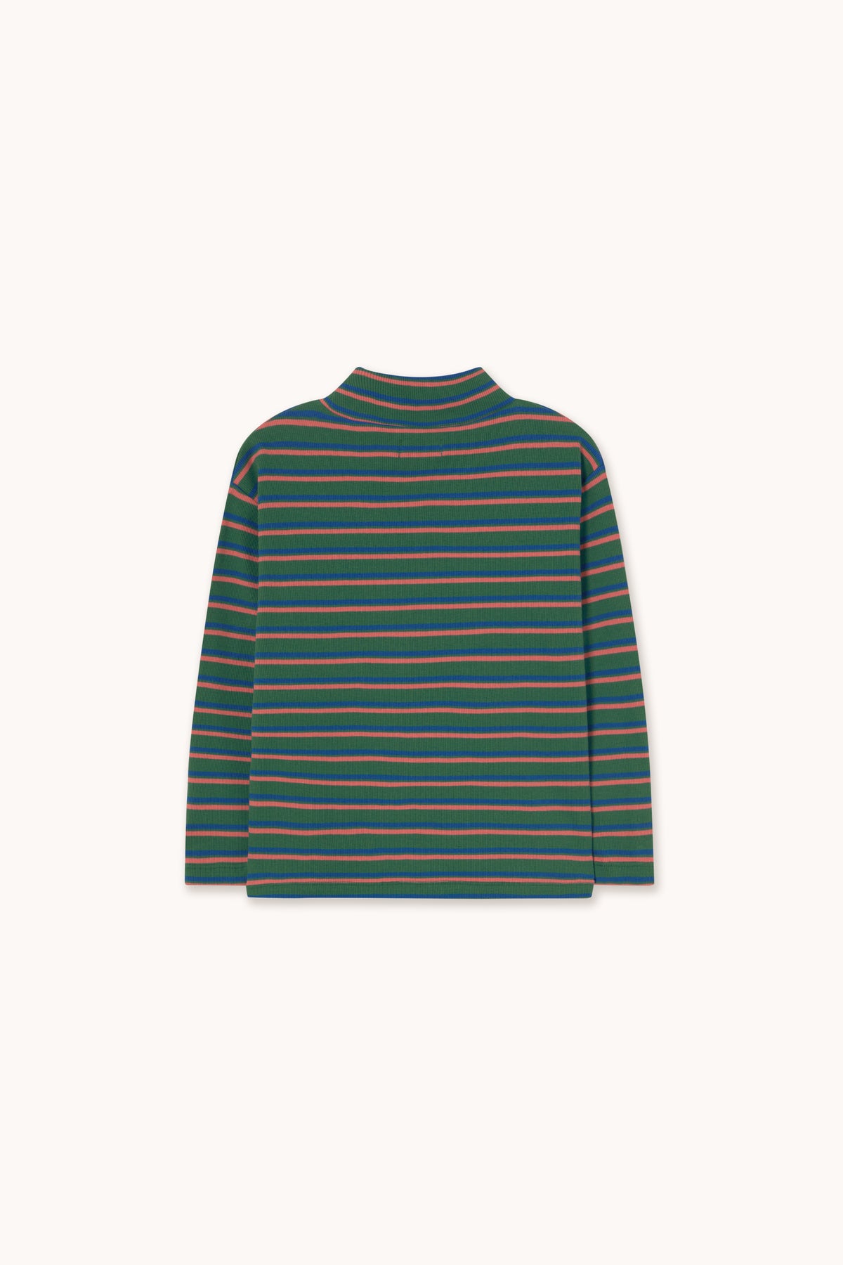 TINYCOTTONS DUO STRIPES RIB MOCKNECK SHIRT