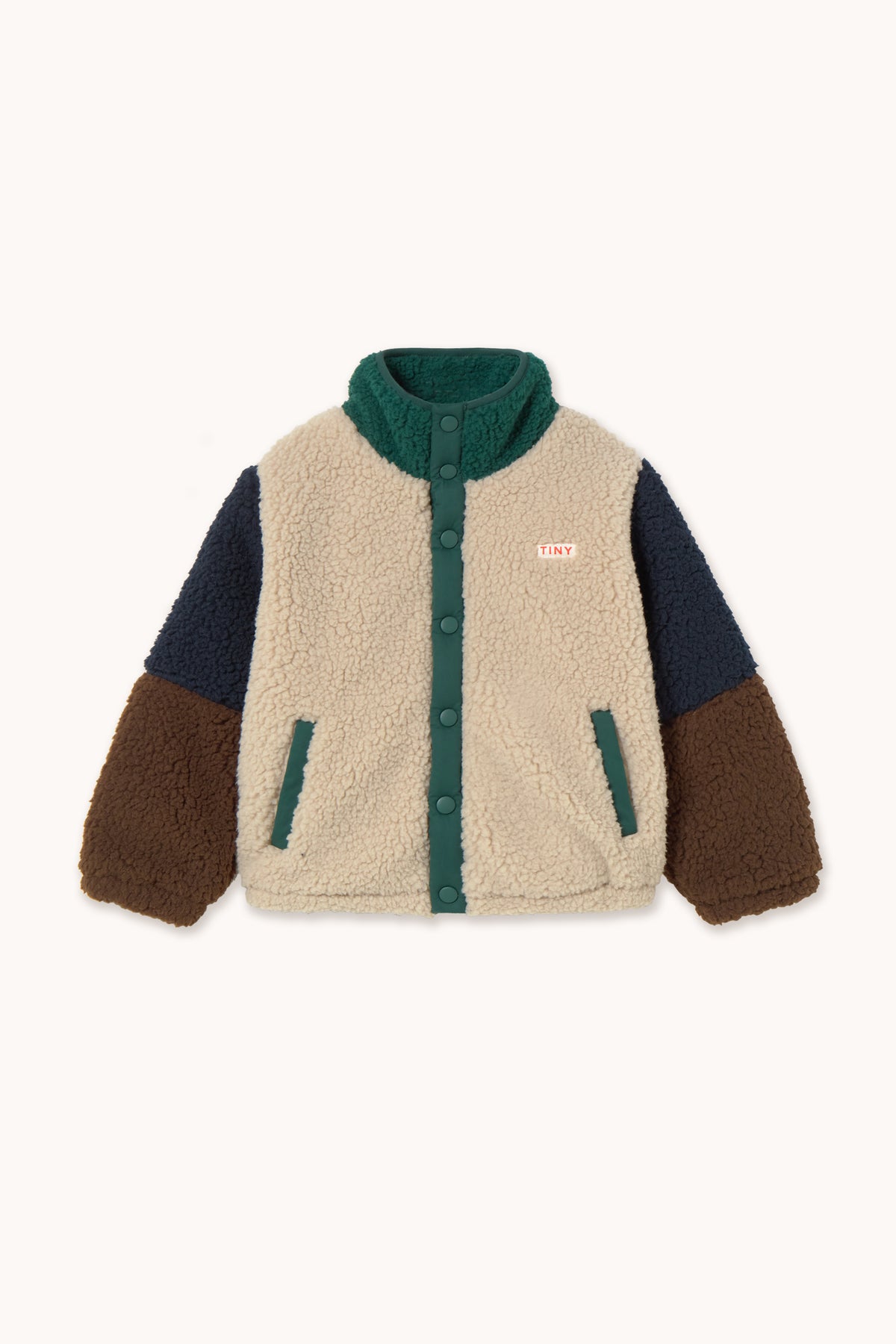 TINYCOTTONS COLOR BLOCK POLAR SHERPA JACKET