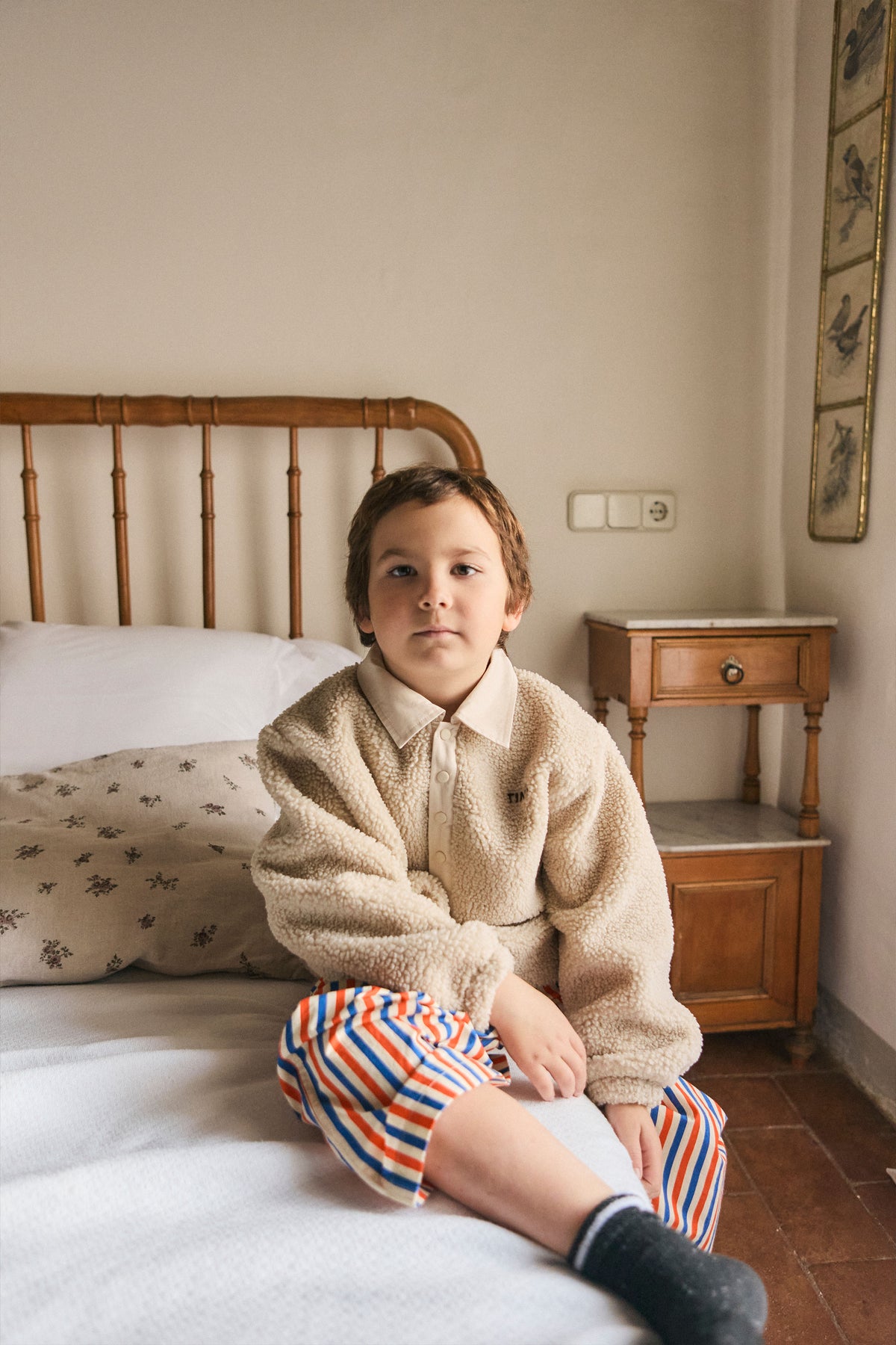 TINYCOTTONS SHERPA COLLAR SWEATSHIRT