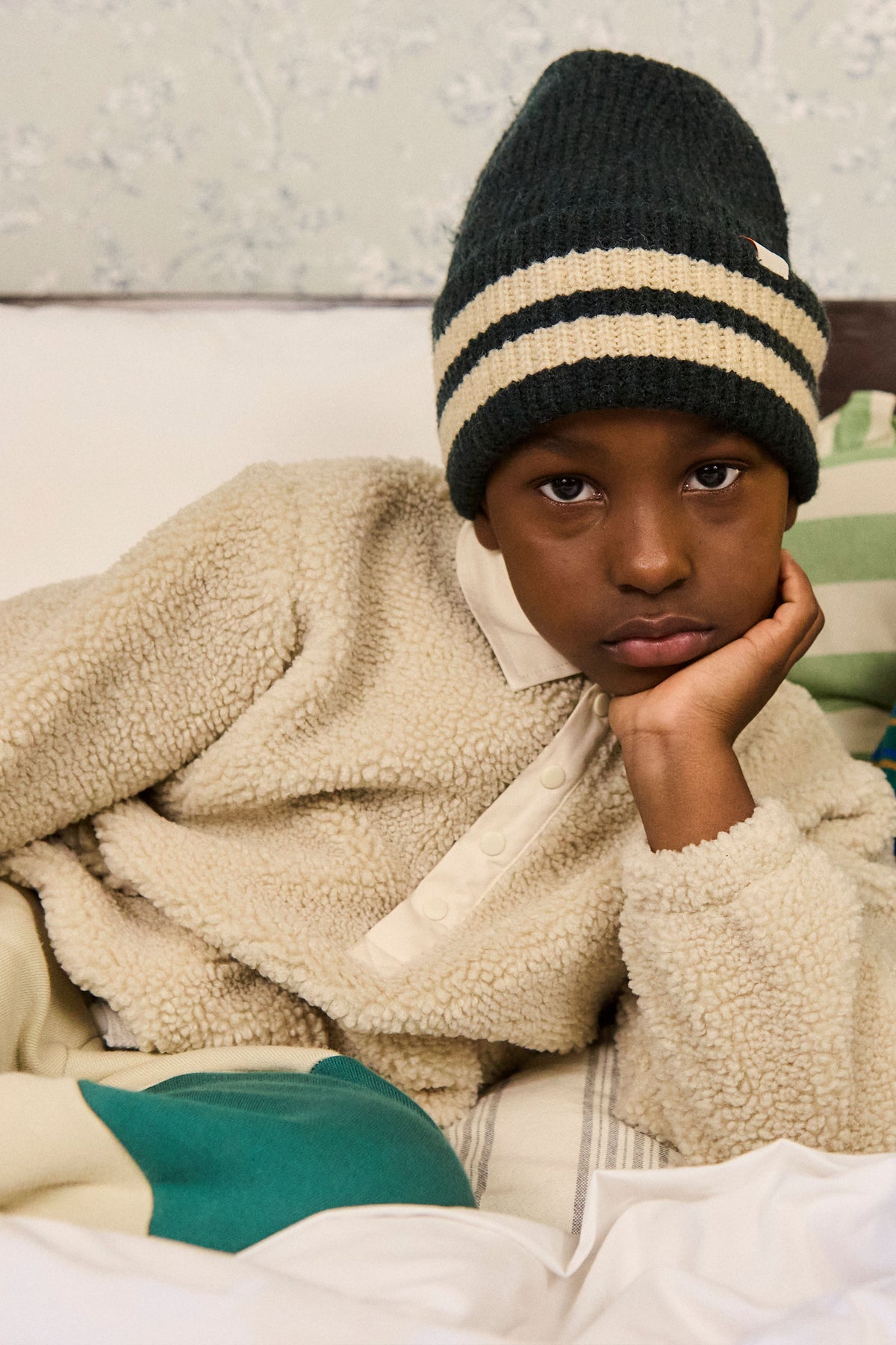 TINYCOTTONS SHERPA COLLAR SWEATSHIRT