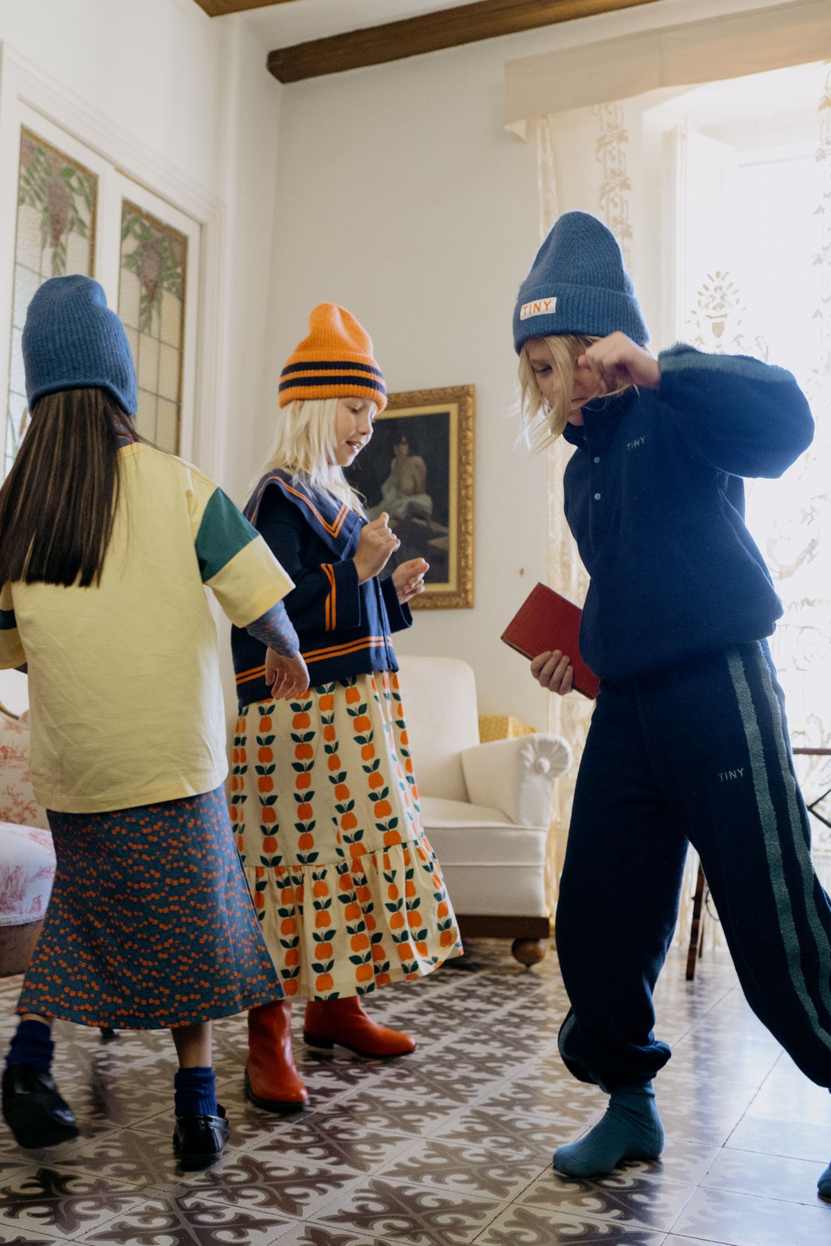 TINYCOTTONS STRIPES SHERPA SWEATSHIRT