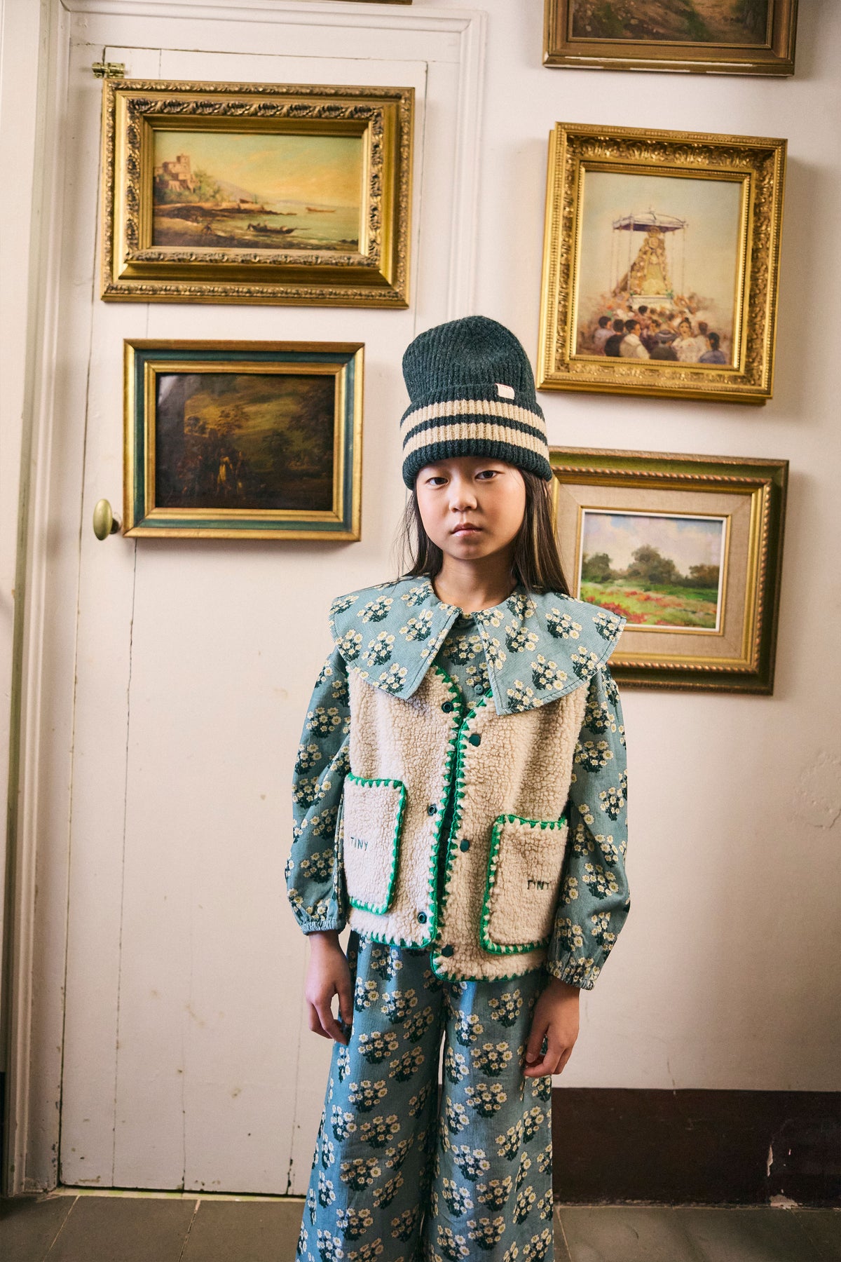 TINYCOTTONS WHITE BOUQUET SHIRT