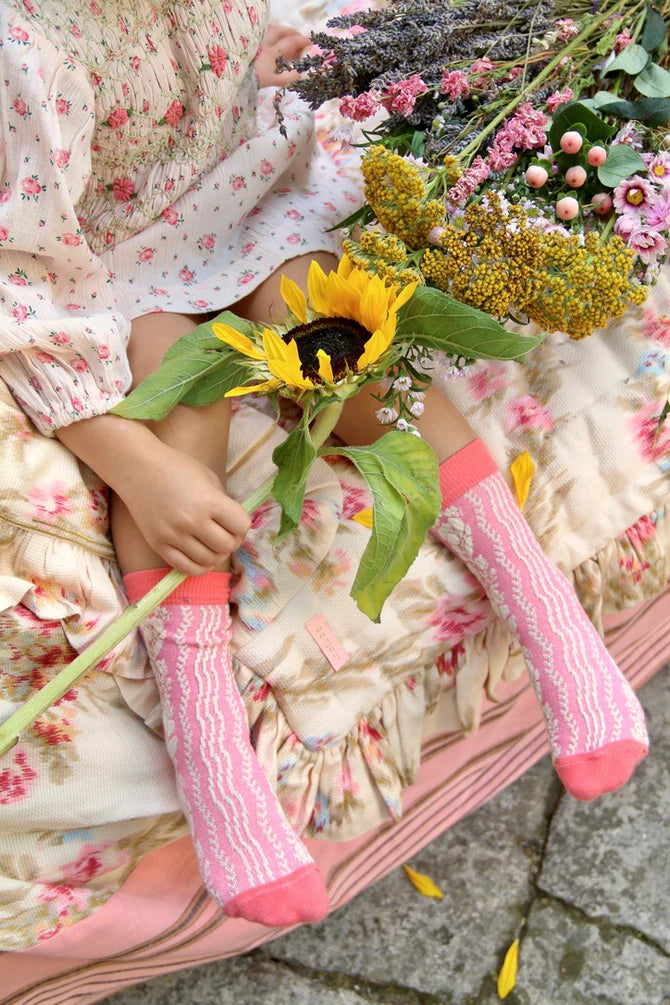 BONJOUR DIARY SMOCKED BLOUSE / ROSA BLOOM