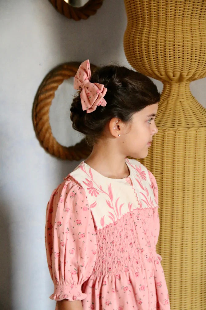 BONJOUR DIARY PINK DENIM TUNIC + BOW / ROSA BLOOM - Milk + Bots BONJOUR DIARY PINK DENIM TUNIC + BOW / ROSA BLOOM - Milk + Bots