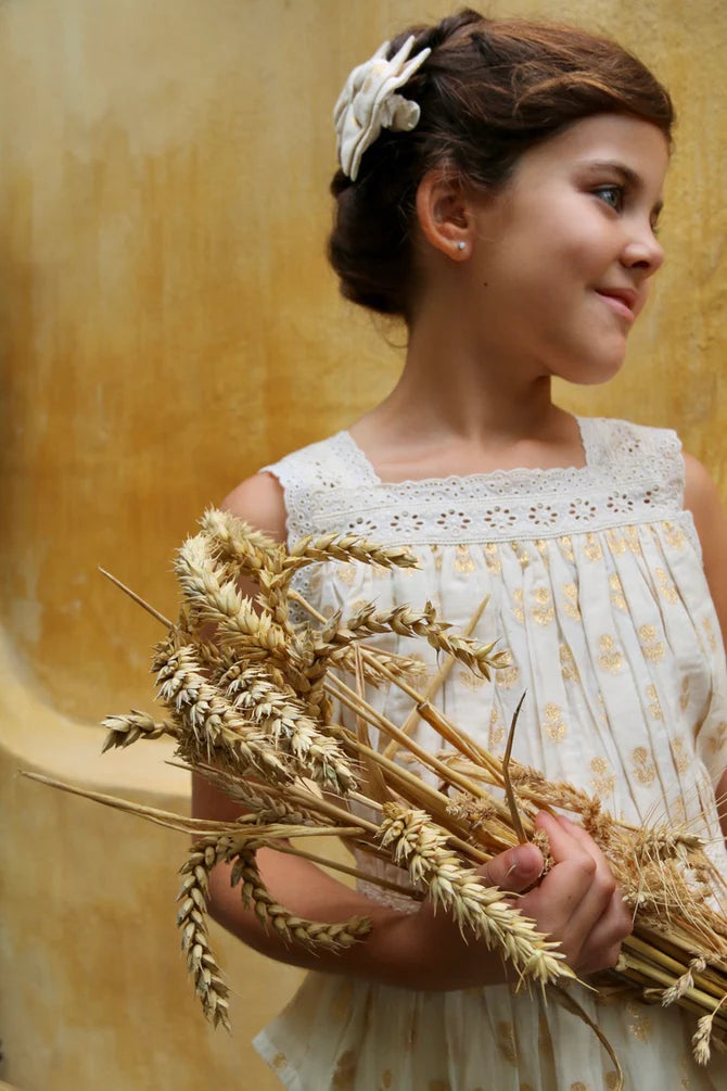 BONJOUR DIARY GOLDEN FLOWER TOP + PANTY SET / IVORY