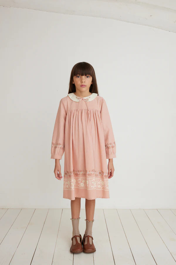 BEBE ORGANIC SCARLET DRESS / DUSTY BLOOMS